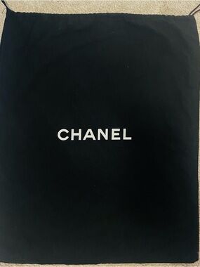 CHANEL Black Dust Bag Chanel Large Med Dust Bag Wallet Mini Bag Chanel Dustbag